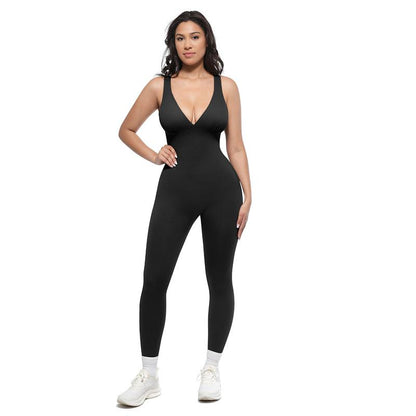 VÉLANE Deep V Shapewear Jumpsuit