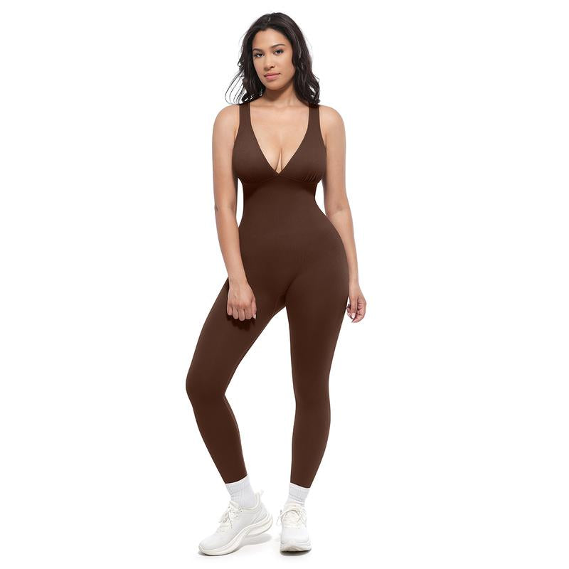 VÉLANE Deep V Shapewear Jumpsuit