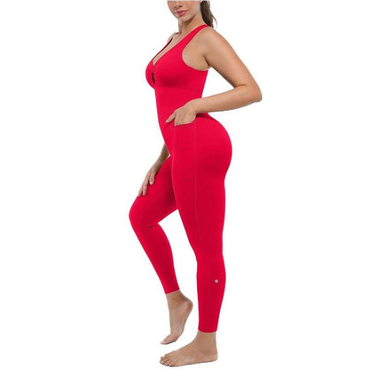 VÉLANE Deep V Shapewear Jumpsuit
